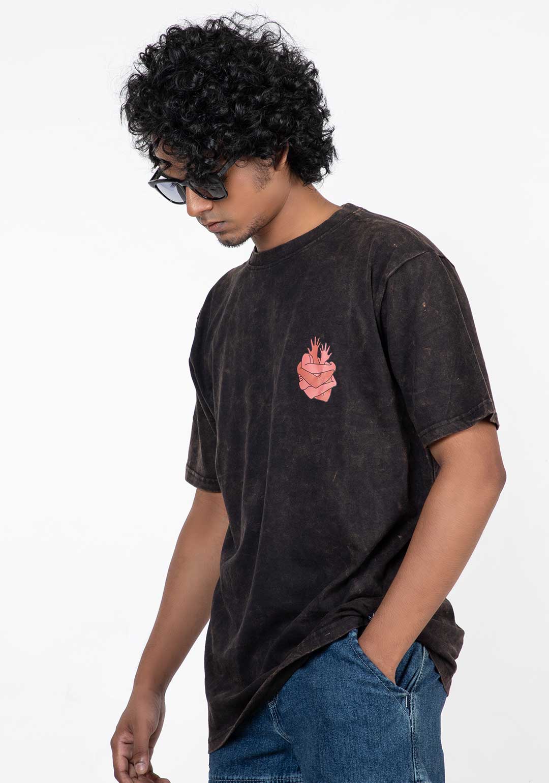 'Change your heart' Washed Short Sleeve T-Shirt