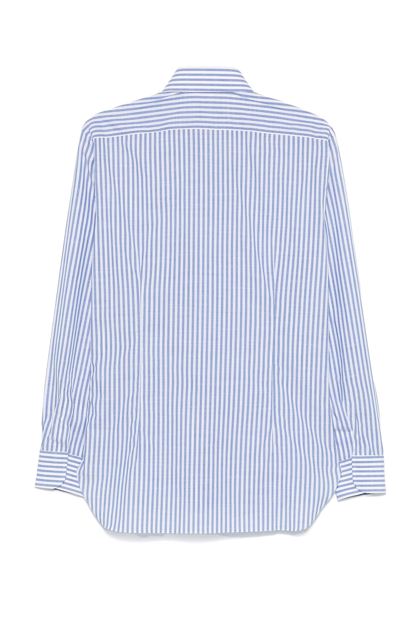 Cropped Zipper Stripe Shirt