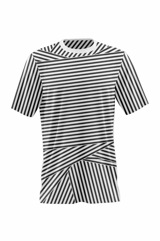 'Optical Stripe' Skinny fit top